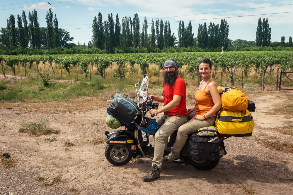 Our RedFox gear on the Vespa